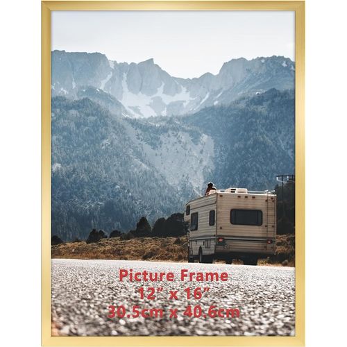 KYAOAYO-Cadre 30X40 Cm Doré, Cadre Photo Poster 30X40 Cm En Pvc, Pour ?uvres D'Art, Affiches, Certificats Et Albums De Famille - 1 Pièces, Pour Montage Mural Uniquement