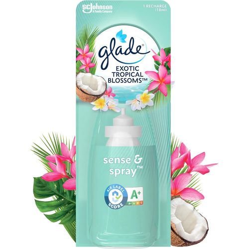 Kyaoayo-Sense & Spray Recharge Diffuseur À Détection De Mouvement - Infusé Aux Huiles Essentielles - Jusqu'à 2 Mois De Parfum - Tropical Blossom - 1 Recharge 