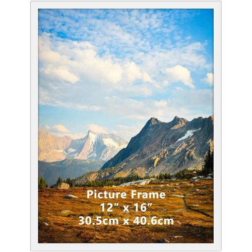 KYAOAYO-Cadre 30 X 40 Blanc Pur, Cadre Photo Poster 30X40 Cm En Pvc, Pour ?uvres D'Art, Affiches, Certificats Et Albums De Famille - 1 Pièces, Pour Montage Mural Uniquement