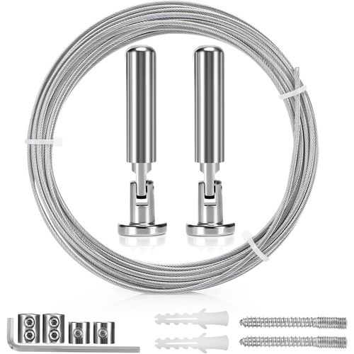 KYAOAYO-5M Tringle À Rideaux Kit,Pour Rideau En Acier Inoxydable Pour Rideau,Pour Rideau,Corde À Linge,Fil De Tension,Fil Photo,Rideaux De Douche,Corde À Rideau