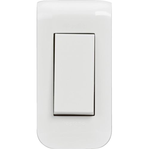 KYAOAYO-Kit Interrupteur Ou Va-Et-Vient Étroit, Mosaic, Prêt À Installer Avec Plaque Et Boîte D'Encastrement, Connexion Rapide Sans Outil, Design Moderne Blanc Brillant