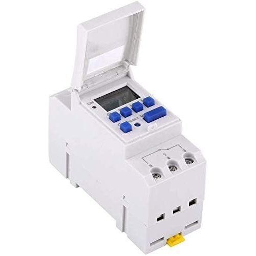 KYAOAYO-Programmateur Horaire Electrique Minuterie Relais Interrupteur Horaire Afficheur Lcd Préréglage Hebdomadaire Programmable (220V)