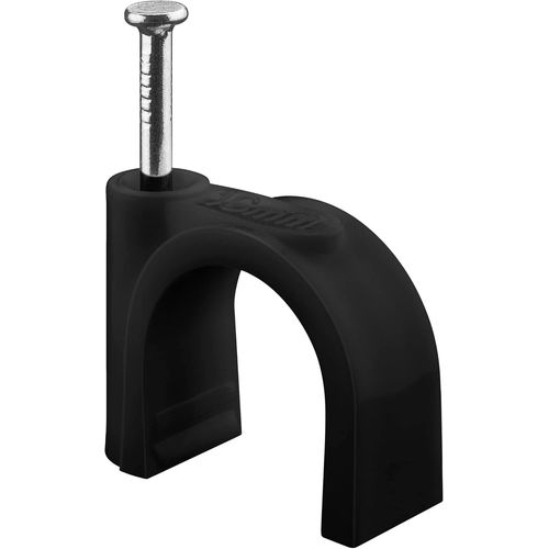 KYAOAYO-64686 Serre-Câbles, Jeu De 100 / Support De Câbles Pour Fixation De Câbles Jusqu'À 16Mm De Diamètre/Serre-Câbles Avec Clou Pour Mur, Coins Et Montage En Saillie / 100 Pièces/Noir