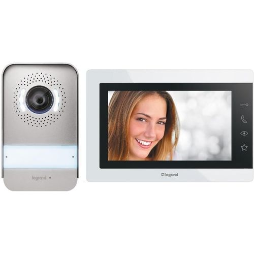 KYAOAYO-Visiophone Easy Kit Essential Écran 7Pouces Blanc Avec Platine De Rue