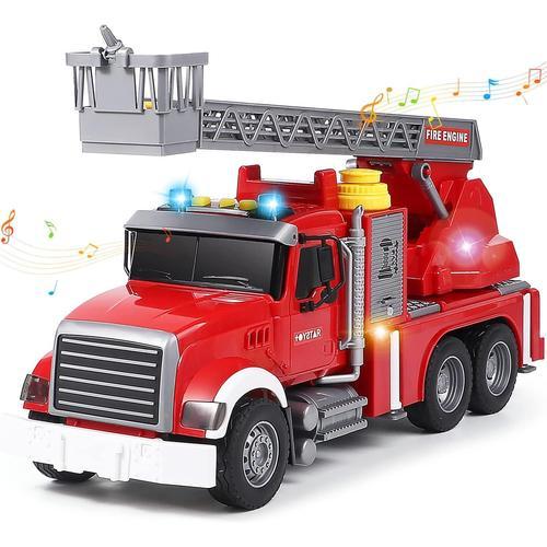 Camion Pompier Jouet Enfant Grand Camion de Pompier 1:16 avec