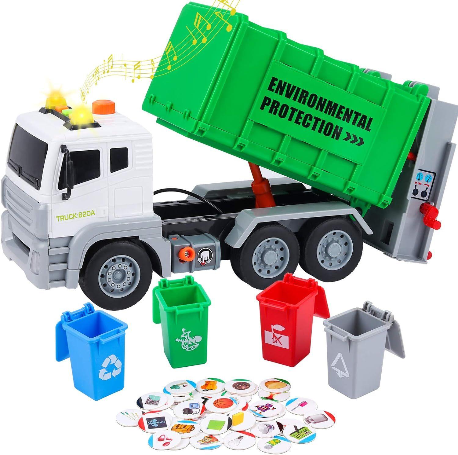 6€44 sur Jouets pour garçons Enfants Camion poubelle 3 4 5 6 7 8 9