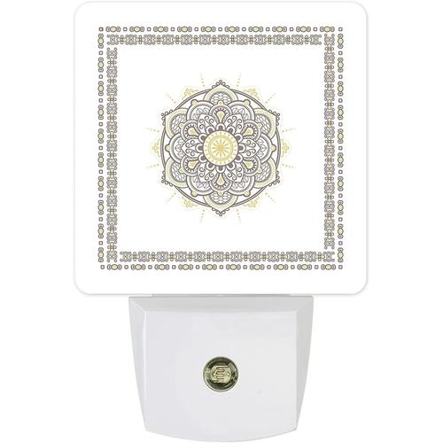 Veilleuse Led A Brancher Mandala Maroc Motif Medaille Fleur Du Crepuscule A L'aube Capteur De Mouvement Lampe De Nuit Pour Chambre Cuisine Couloir Escaliers