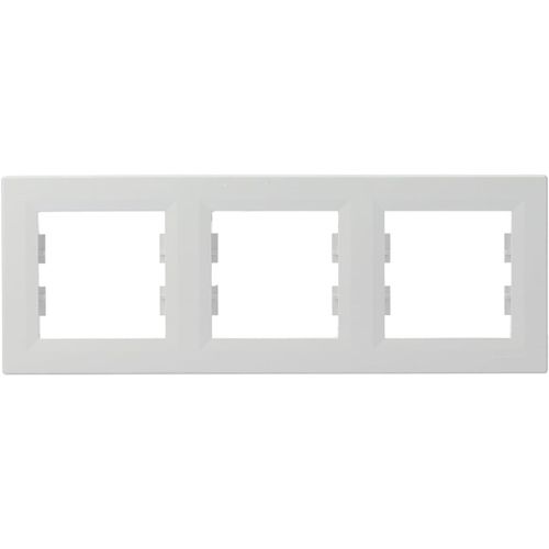 KYAOAYO-Asfora Eph5800321D Cadre Horizontal Pour Pr s Et Interrupteurs, 3 Pr s Horizontales, Blanc