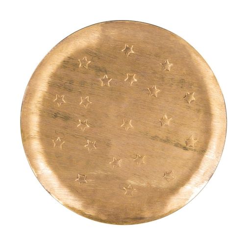 Plateau En Métal Féerie Or 25 Cm