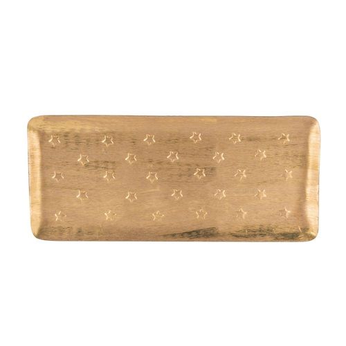 Plateau En Métal Féerie Or 38x17 Cm
