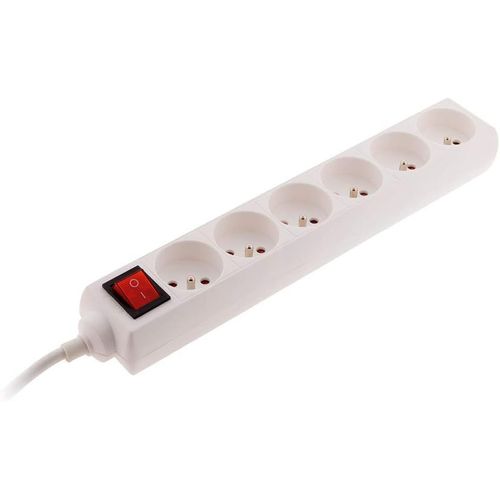 KYAOAYO-Bloc 6 Pr s 16A 2P+T Avec Interrupteur Blanc -