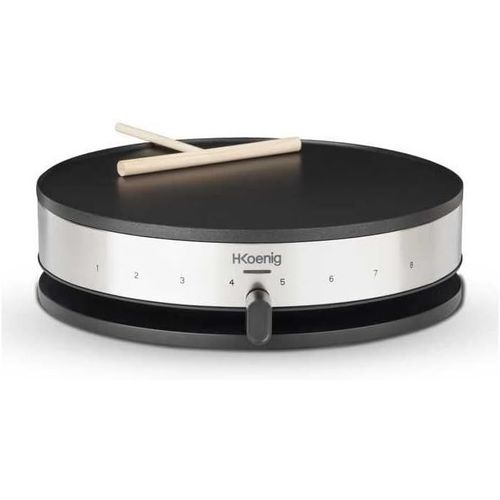 Kyaoayo-Cr¿ºpi¿¿Re ¿¿Lectrique Krep29, Appareil ¿¿ Cr¿ºpes Inox, Cr¿ºpes Maker, Cr¿ºpes Party, Plaque De Cuisson Antiadh¿¿Sive 33 Cm, Posable Sur Table, Thermostat R¿¿Glable, Spatule Distributeur Inclus