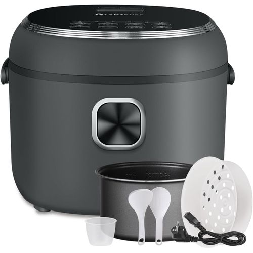 KYAOAYO-Mini Cu ur De Riz 2L Multifonctionnel Pour 1-4 Personnes, Rice Cooker De Riz 400W, 7 Fonctions De Cuisson, Panier Vapeur, Pr¿¿r¿¿glage Et Maintien Au Chaud, Pot Int¿¿rieur Antiadh¿¿sif