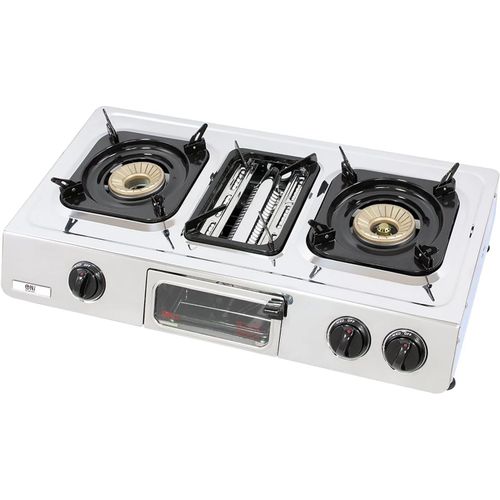 Kyaoayo-Nj G-87 R¿¿Chaud ¿¿ Gaz Portable - Plaque Gaz 3 Feux Mini-Four Gril Gpl