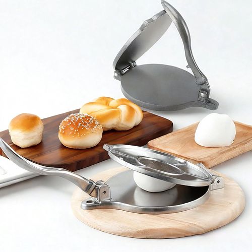 Kyaoayo-Presse Tortilla 16cm Argent ??Presse Tortilla??,??Machine A Tacos?? Manuel Alliage Aluminium,Appareil ¿¿ P Tarte Patty Pour Cuisine Maison Professionnel Restaurant