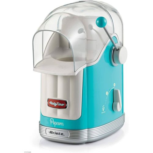 KYAOAYO-2958 Machine ¿¿ Pop Corn Party Time Avec Poign¿¿e, 1100 Watts, Contenance 600 G, Cuisson ¿¿ Air Chaud Et Sans Mati¿¿re Grasse, Bleu Clair