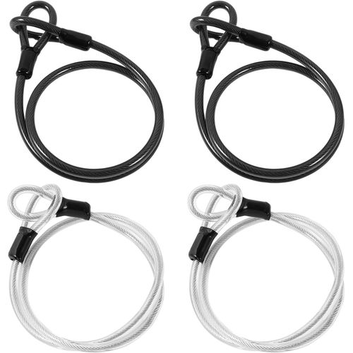 KYAOAYO-Lot De 4 Câble Antivol Câble En Boucle Câbles De Sécurité 1M Câble En Acier Avec Boucles Câbles Antivol Pour Meubles De Jardin Bagages En Plein Air Meubles De Terrasse Vélo