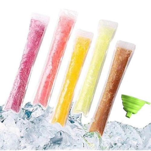 Sacs Jetables Pour Moules À Glaces | Pour Snacks Sains, Yaourts Et Bonbons Glacés | Livrés Avec Un Entonnoir, 8691