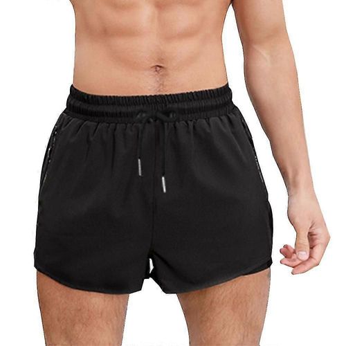 Maillot De Bain Ample Anti-Embarras Pour Homme, Nouvelle Collection, Pantalon De Plage Double (Noir)