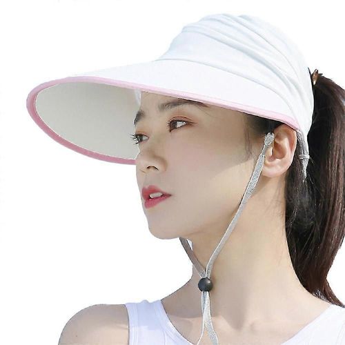 Chapeau De Soleil Pliable À Large Bord Avec Fermeture Éclair Et Blocage Uv Pour L'été Et La Plage