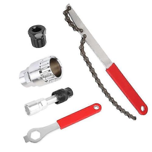 Kit D'outils Pour Fouet À Chaîne, Kit D'outils De Démontage De Cassette De Vélo Contenant Un Extracteur De Manivelle - Une Clé, Un Extracteur De Fouet À Chaîne À Roue Libre, Un Outil De Démontage De Cassette Pour Le Cyclisme R