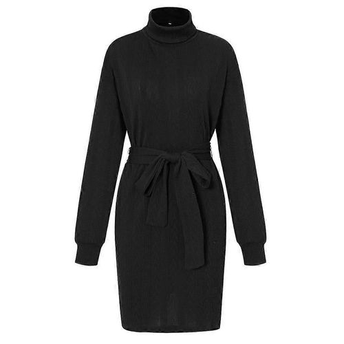 Robe Pull Pour Femme, Tricot Côtelé, Ajustée, Mi-Longue, Sexy, Automne-Hiver, Moulante, Col Bénitier