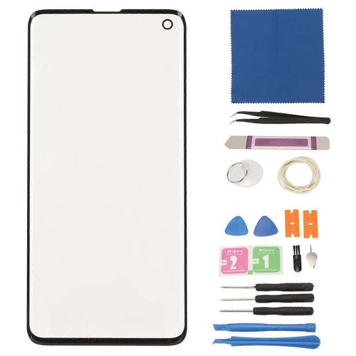 Kit De Réparation D'écran En Verre Extérieur Avant Pour Samsung Galaxy S10 G973 Series Noir