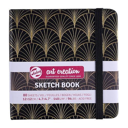 Carnet - Croquis - Dessin - Notes - 12x12cm - 80pages - Couverture Art Déco