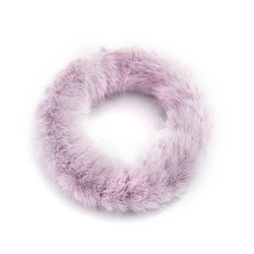 Chouchou Classique Pour Cheveux En Fourrure Duveteuse Violet