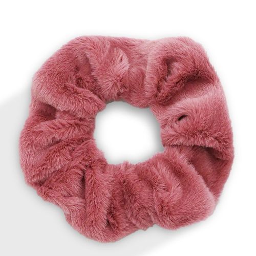 Chouchou Pelucheux Pour Cheveux En Minky Fluffy Délicat Fuchsia