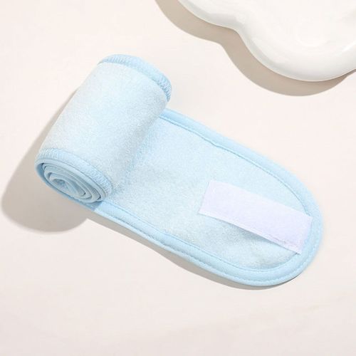 Bandeau Spa Pour Cheveux En Microfibre À Texture Cotonneuse Bleu