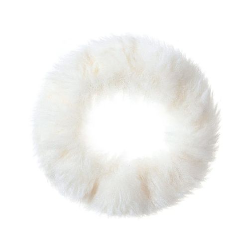 Chouchou Classique Pour Cheveux En Fourrure Duveteuse Blanc