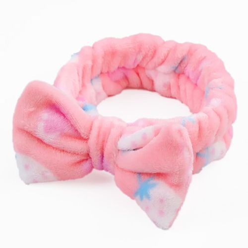 Bandeau Spa Pour Cheveux En Fourrure Polaire Imprimé Fraises Cosy Rose