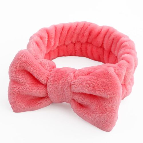Bandeau Spa Pour Cheveux En Fourrure Polaire Uni Doux Pastèque