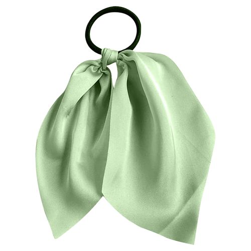 Élastique Foulard Pour Cheveux À Ruban En Satin Uni Vert Sauge