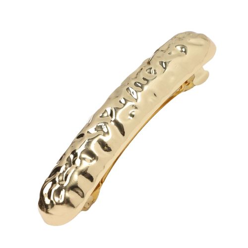 Barrette Sculpturale Pour Cheveux Fantaisie En Acier Inoxydable Chic Doré