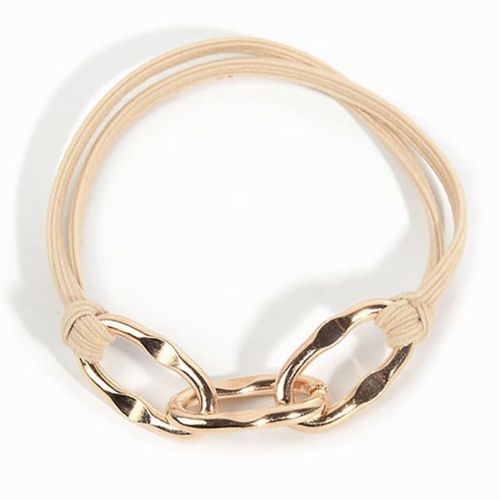 Élastique Casual Pour Cheveux À Chaîne Plate Torsadée Romanesque Doré