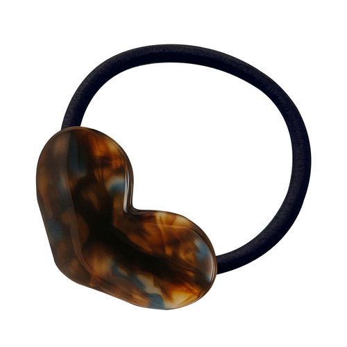 Élastique Casual Pour Cheveux À Manchon Poli C?ur D'opaline Gracieux Marbré