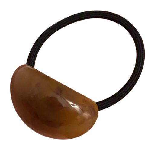 Élastique Casual Pour Cheveux Avec Perle Effet Bois Marron
