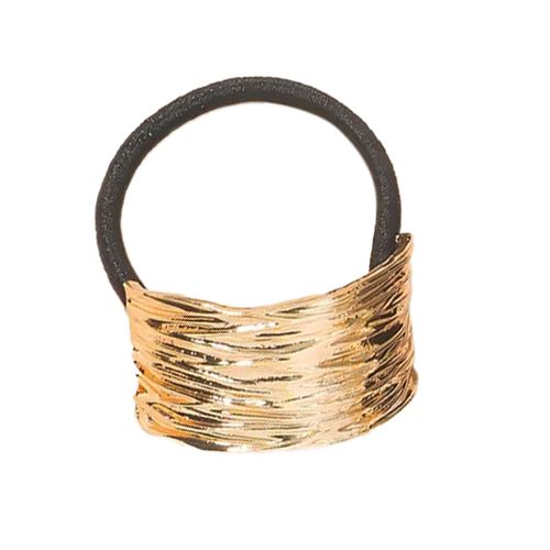 Élastique Casual Pour Cheveux À Manchon Raffiné Doré