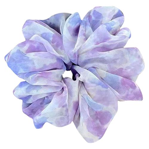 Chouchou Maxi Pour Cheveux En Tissu Aquarelle Douce Aesthetic Violet