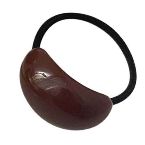 Élastique Casual Pour Cheveux Avec Perle Effet Bois Bordeaux