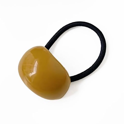 Élastique Casual Pour Cheveux Avec Perle Effet Bois Jaune