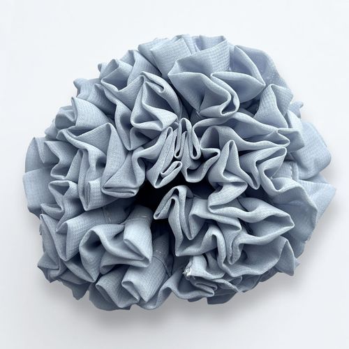 Chouchou Maxi Pour Cheveux En Mousseline Vaporeuse Décontractée Gris