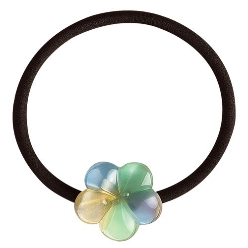Élastique Casual Pour Cheveux À Fleur De Cerisier En Acrylique Minimaliste Vert