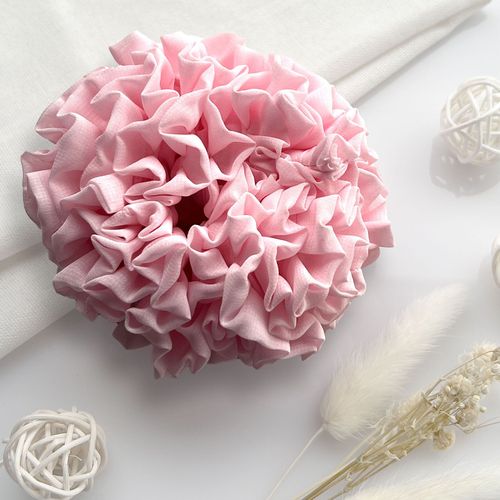 Chouchou Maxi Pour Cheveux En Mousseline Vaporeuse Décontractée Rose