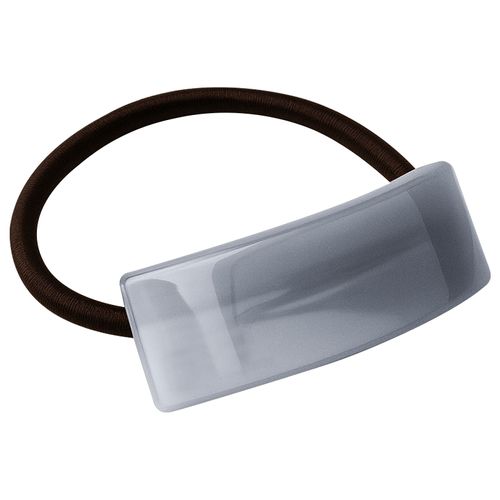 Élastique Casual Pour Cheveux À Manchon Courbe Douce Nacrée Sobre Gris