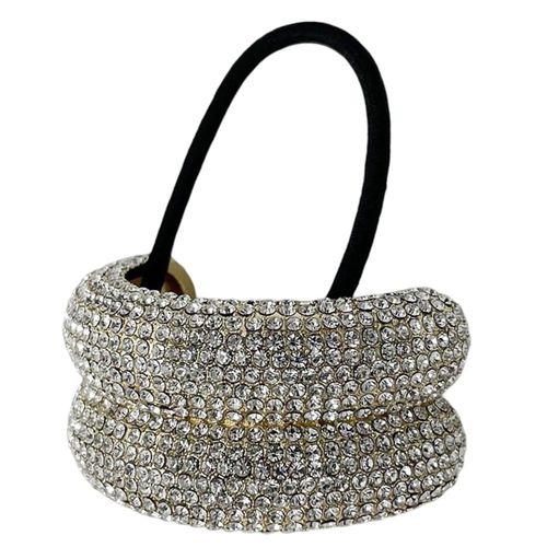 Élastique Tendance Pour Cheveux À Strass Géométrique Raffiné Doré