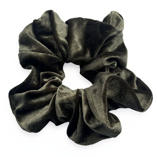 Chouchou Maxi Pour Cheveux En Velours Uni Casual Vert