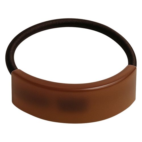 Élastique Casual Pour Cheveux À Manchon Courbe Douce Nacrée Sobre Marron